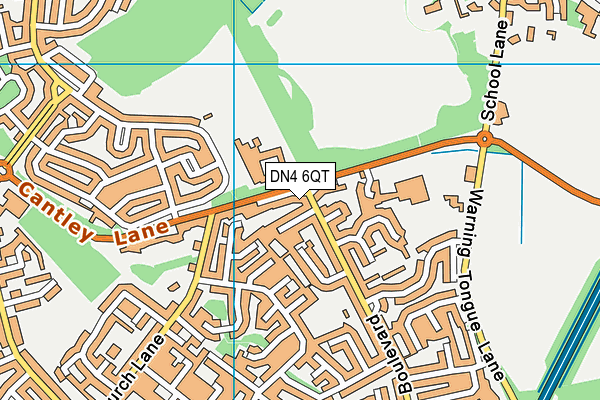 DN4 6QT map - OS VectorMap District (Ordnance Survey)