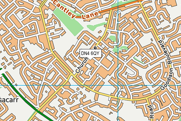 DN4 6QY map - OS VectorMap District (Ordnance Survey)