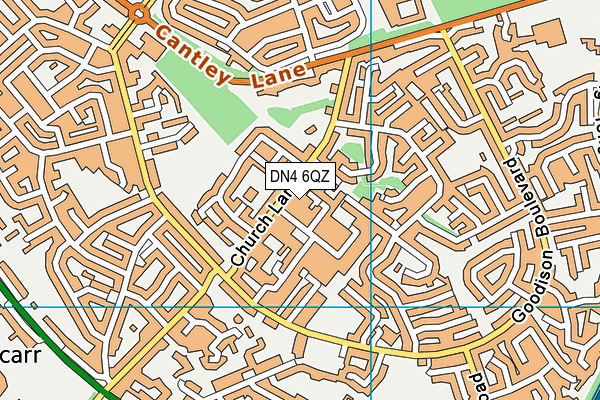 DN4 6QZ map - OS VectorMap District (Ordnance Survey)