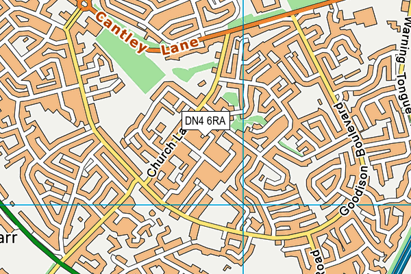 DN4 6RA map - OS VectorMap District (Ordnance Survey)