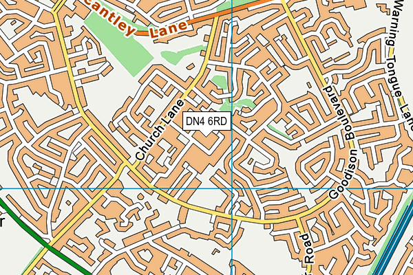 DN4 6RD map - OS VectorMap District (Ordnance Survey)