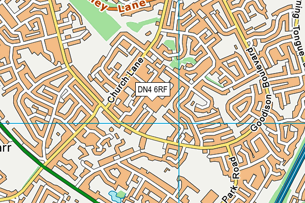 DN4 6RF map - OS VectorMap District (Ordnance Survey)