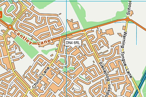 DN4 6RL map - OS VectorMap District (Ordnance Survey)