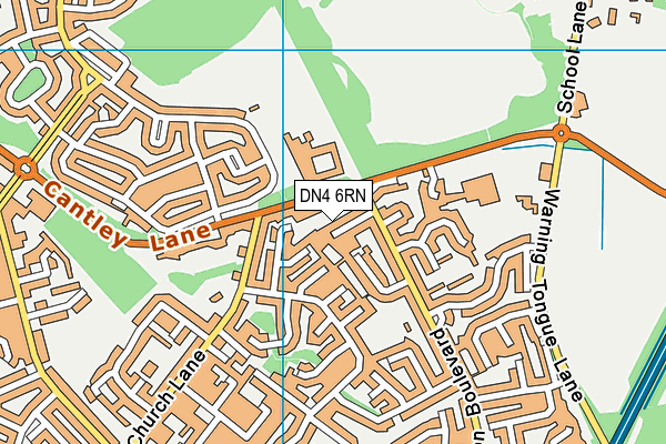 DN4 6RN map - OS VectorMap District (Ordnance Survey)