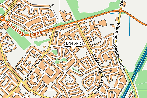 DN4 6RR map - OS VectorMap District (Ordnance Survey)