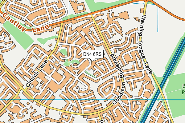 DN4 6RS map - OS VectorMap District (Ordnance Survey)