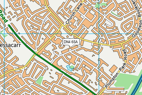DN4 6SA map - OS VectorMap District (Ordnance Survey)