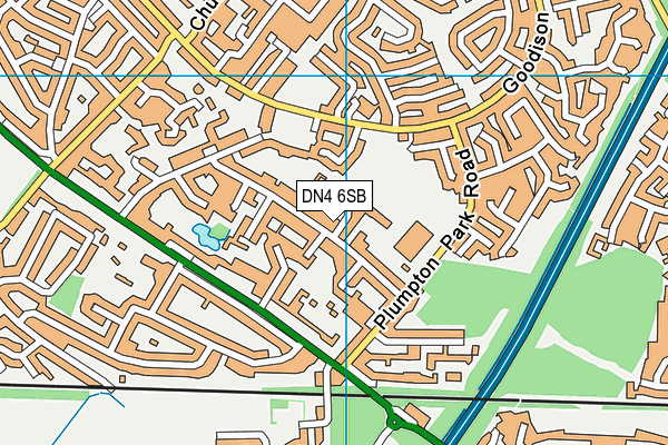 DN4 6SB map - OS VectorMap District (Ordnance Survey)