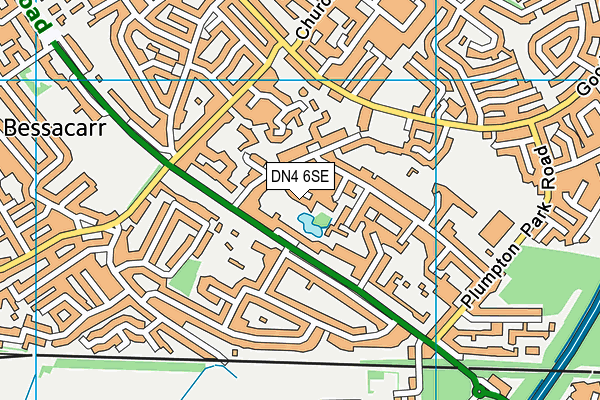 DN4 6SE map - OS VectorMap District (Ordnance Survey)