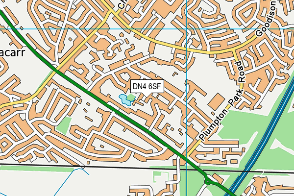 DN4 6SF map - OS VectorMap District (Ordnance Survey)