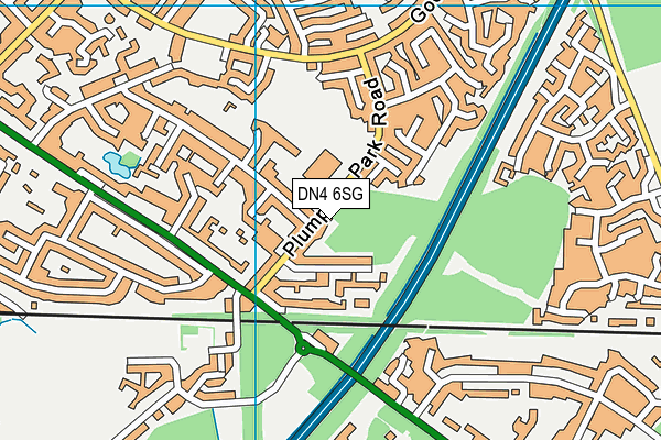 DN4 6SG map - OS VectorMap District (Ordnance Survey)