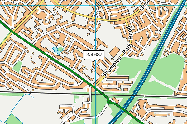 DN4 6SZ map - OS VectorMap District (Ordnance Survey)