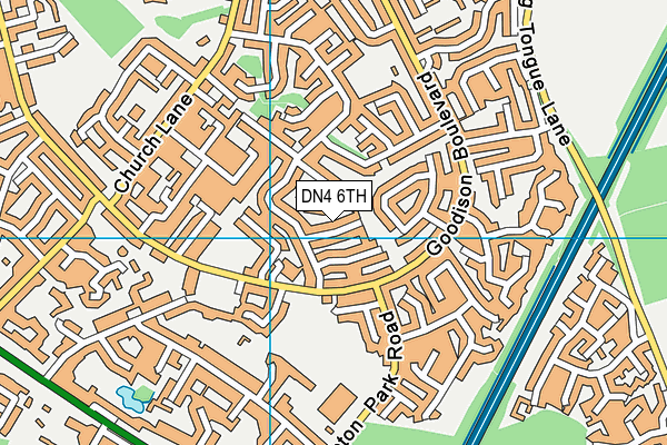 DN4 6TH map - OS VectorMap District (Ordnance Survey)