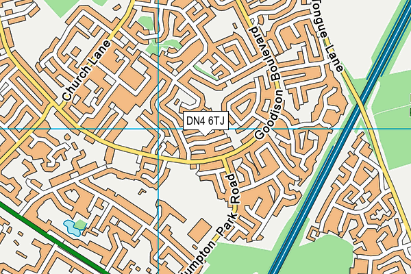 DN4 6TJ map - OS VectorMap District (Ordnance Survey)