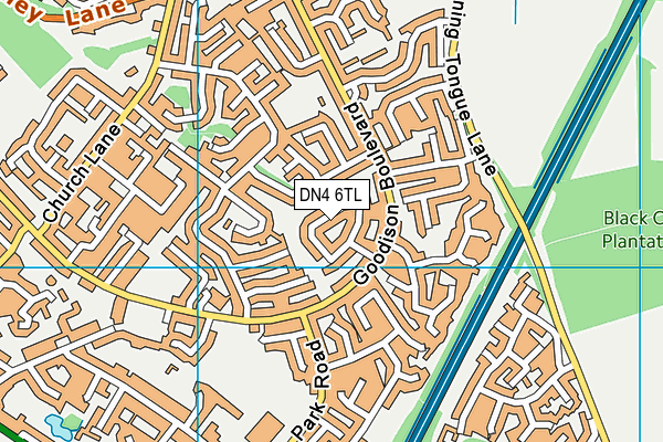DN4 6TL map - OS VectorMap District (Ordnance Survey)