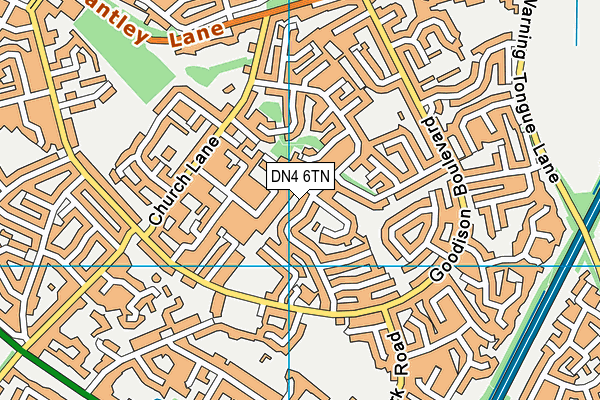 DN4 6TN map - OS VectorMap District (Ordnance Survey)