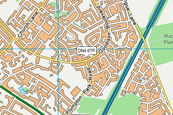 DN4 6TP map - OS VectorMap District (Ordnance Survey)