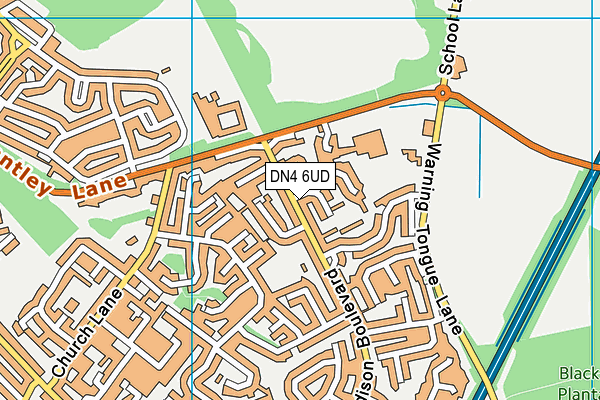 DN4 6UD map - OS VectorMap District (Ordnance Survey)