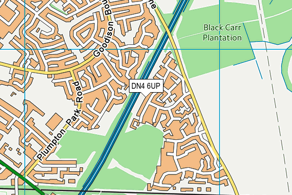 DN4 6UP map - OS VectorMap District (Ordnance Survey)