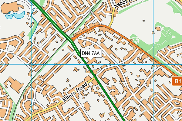 DN4 7AA map - OS VectorMap District (Ordnance Survey)