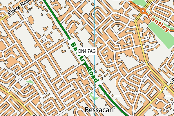 DN4 7AG map - OS VectorMap District (Ordnance Survey)
