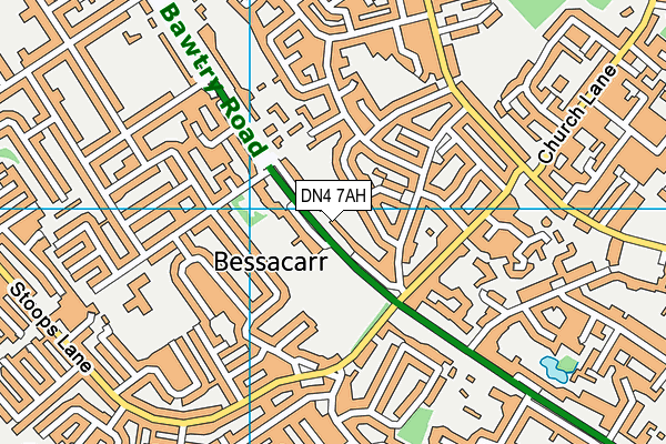 DN4 7AH map - OS VectorMap District (Ordnance Survey)