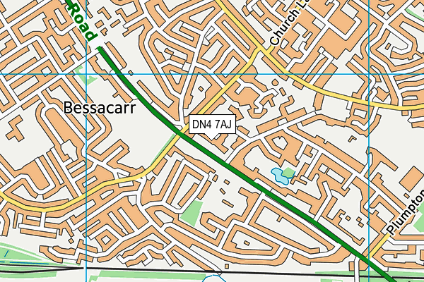 DN4 7AJ map - OS VectorMap District (Ordnance Survey)