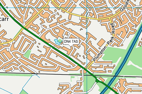 DN4 7AS map - OS VectorMap District (Ordnance Survey)