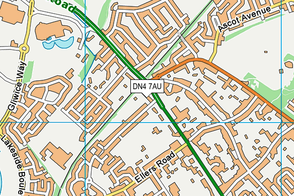 DN4 7AU map - OS VectorMap District (Ordnance Survey)