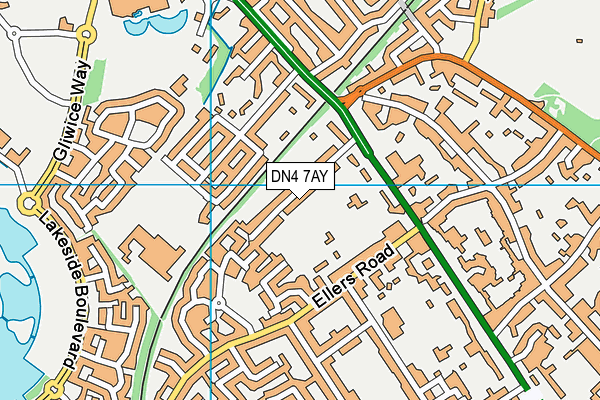 DN4 7AY map - OS VectorMap District (Ordnance Survey)
