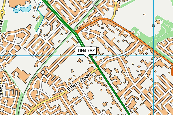 DN4 7AZ map - OS VectorMap District (Ordnance Survey)