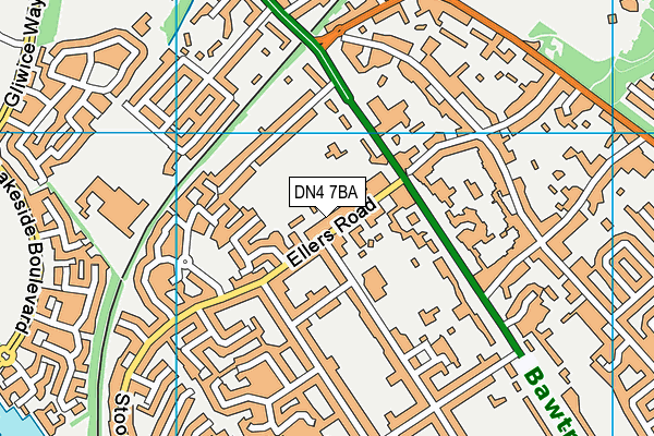 DN4 7BA map - OS VectorMap District (Ordnance Survey)