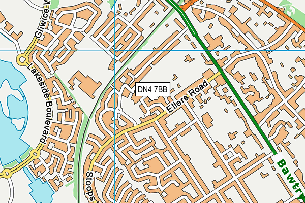 DN4 7BB map - OS VectorMap District (Ordnance Survey)