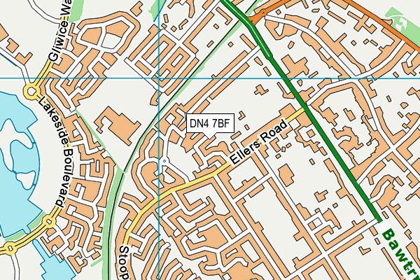 DN4 7BF map - OS VectorMap District (Ordnance Survey)