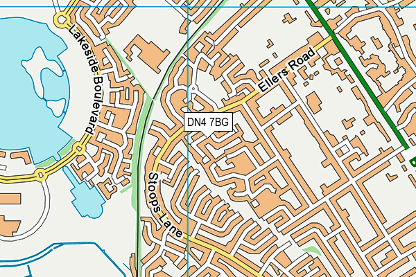 DN4 7BG map - OS VectorMap District (Ordnance Survey)