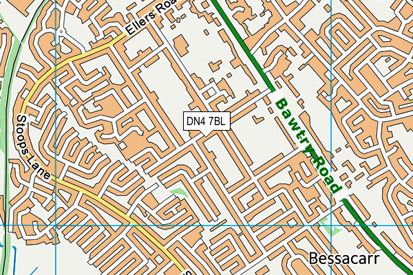 DN4 7BL map - OS VectorMap District (Ordnance Survey)