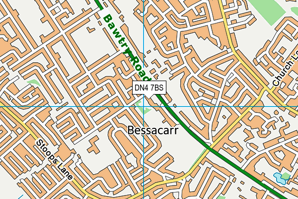 DN4 7BS map - OS VectorMap District (Ordnance Survey)