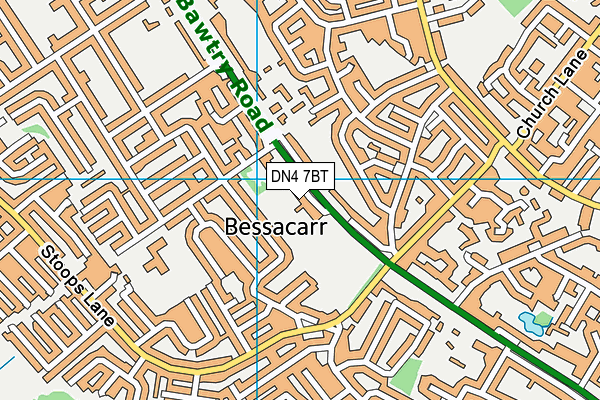 DN4 7BT map - OS VectorMap District (Ordnance Survey)