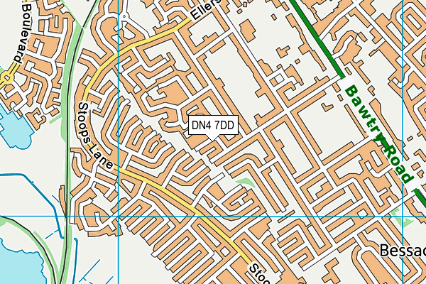 DN4 7DD map - OS VectorMap District (Ordnance Survey)