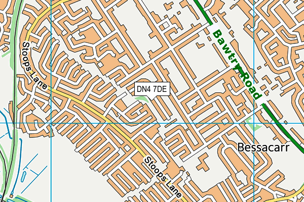 DN4 7DE map - OS VectorMap District (Ordnance Survey)