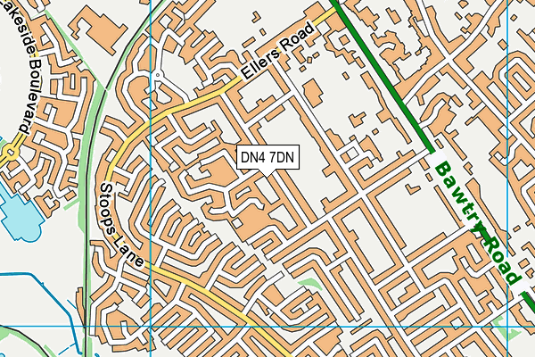 DN4 7DN map - OS VectorMap District (Ordnance Survey)