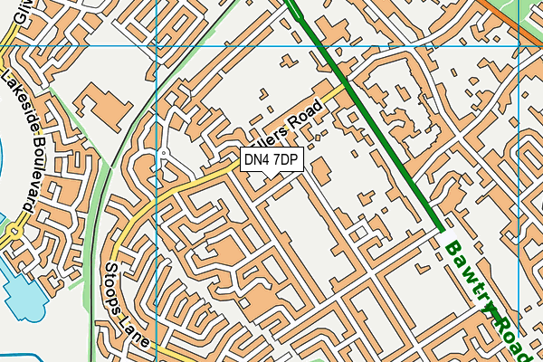 DN4 7DP map - OS VectorMap District (Ordnance Survey)