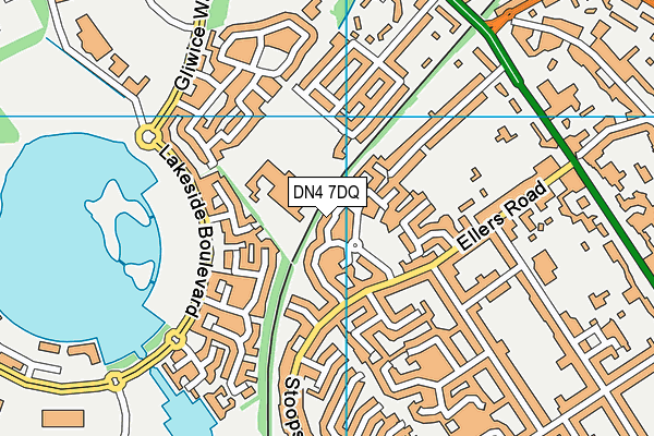 DN4 7DQ map - OS VectorMap District (Ordnance Survey)