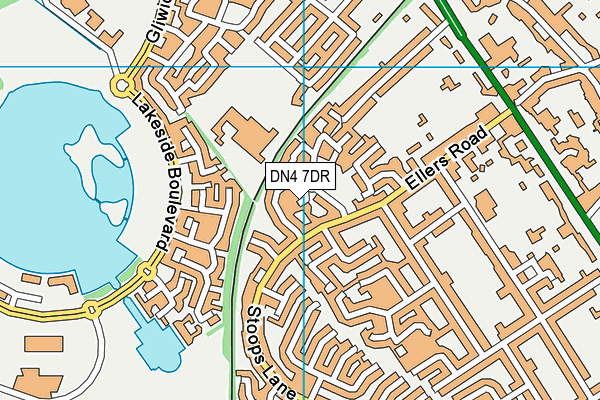 DN4 7DR map - OS VectorMap District (Ordnance Survey)