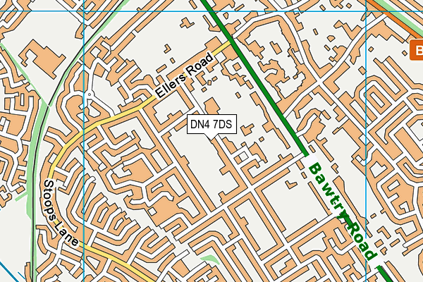 DN4 7DS map - OS VectorMap District (Ordnance Survey)