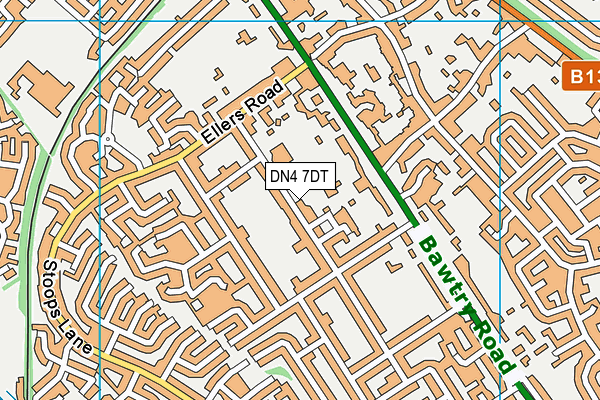 Bessacarr Primary map (DN4 7DT) - OS VectorMap District (Ordnance Survey)