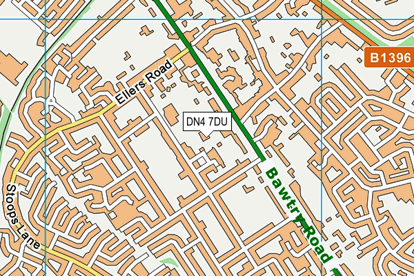 DN4 7DU map - OS VectorMap District (Ordnance Survey)