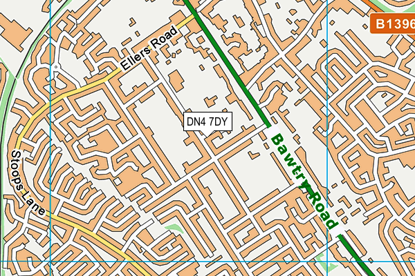 DN4 7DY map - OS VectorMap District (Ordnance Survey)