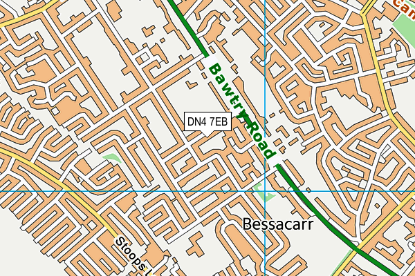 DN4 7EB map - OS VectorMap District (Ordnance Survey)