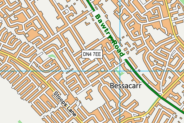 DN4 7EE map - OS VectorMap District (Ordnance Survey)